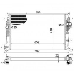 RADIÁTOR RENAULT SCENIC III 08- 214100017R