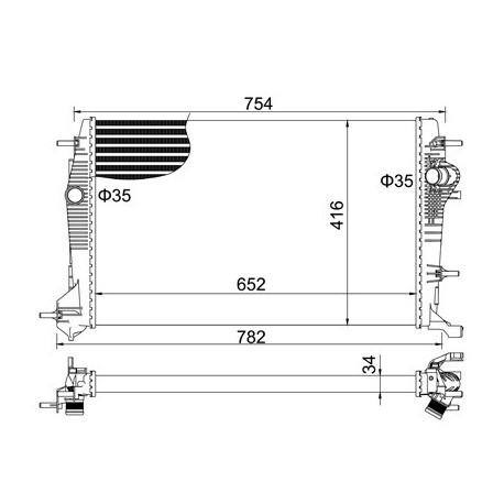 RADIÁTOR RENAULT SCENIC III 08- 214100017R