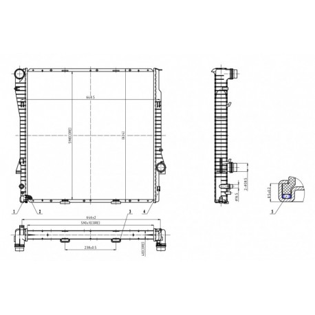RADIÁTOR BMW E53 X5 4.4-4.6 32V 01-/AUT 1.439.101
