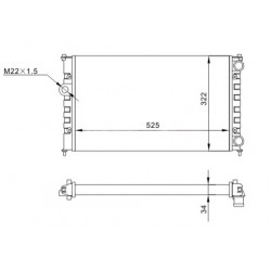 RADIÁTOR IBIZA,CORDOBA 1.8 GLX,CLX 93- 1HM121253