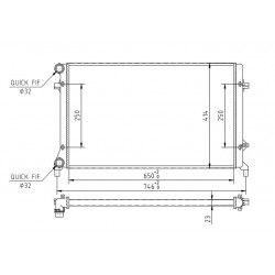RADIÁTOR AUDI A3 1.6 FSI 16V 03- 1K0.121.251AP