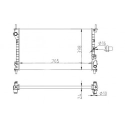RADIÁTOR FORD TRANSIT 1.8TDCI 02- 1365996