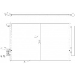 KLÍMABERENDEZÉS RADIÁTOR FIAT 500L 12- 51887906