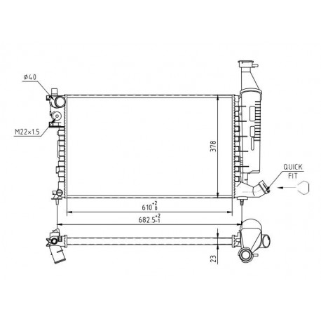 RADIÁTOR BERLINGO/PARTNER 1.4 98- 1330.47