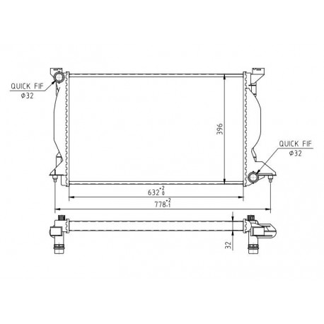 RADIÁTOR AUDI A4 2.5TDI 01- 8E0.121.251J