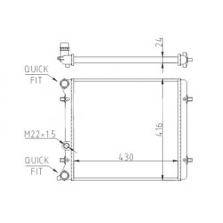RADIÁTOR GOLF IV/BORA 1.4/1.6/TOLEDO II 1J0.121.253AM