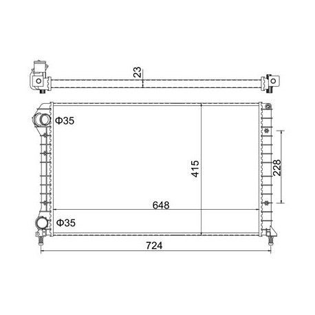 RADIÁTOR DOBLO 1.9D 01- /KLÍMABERENDEZÉSSEL/ 46749018
