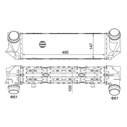 INTERCOOLER BMW F10/F11/F18 10- 17117618768