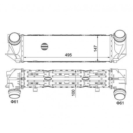 INTERCOOLER BMW F10/F11/F18 10- 17117618768