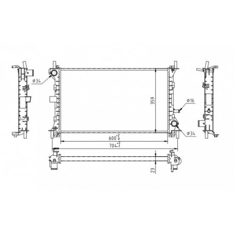 RADIÁTOR FOCUS 1.8TD/2.0 98- 1061191
