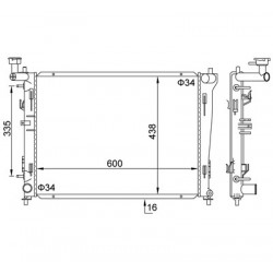HYUNDAI I30 1.4 16V RADIÁTOR 07- 25310-2H050