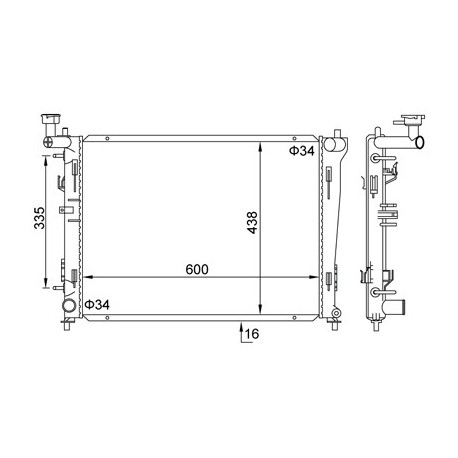 HYUNDAI I30 1.4 16V RADIÁTOR 07- 25310-2H050