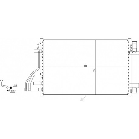 KIA CEE'D KLÍMABERENDEZÉS RADIÁTOR 1.6 06- 976061H000