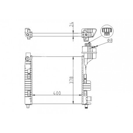 RADIÁTOR DB 168 1.4I 8V 97- 1685000002