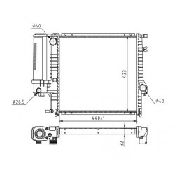 RADIÁTOR BMW E30 87-91, E36 91-98, BMW E30 87-91, E36 91-98 1.247.145