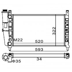 RADIÁTOR UNO 1.4 R89 70 SX 70 SX IE 92- 7075124