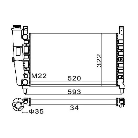 RADIÁTOR UNO 1.4 R89 70 SX 70 SX IE 92- 7075124