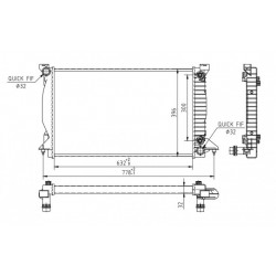 RADIÁTOR AUDI A4 2.5TDI 00- /AUTOMATIKUS/ 8E0.121.251Q