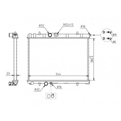RADIÁTOR 307 1.6 00- 1330-85