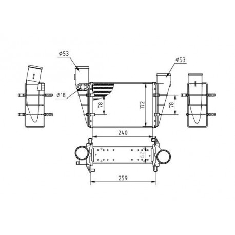 INTERCOOLER PASSAT 1.8 TURBO 96- 058.145.805A
