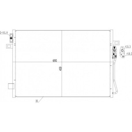 DODGE UTAZÁS LÉGKONDICIONÁLÓ RADIÁTOR 07- 68038244AA