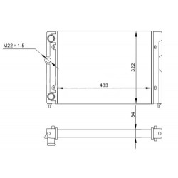RADIÁTOR GOLF III 1.4 91- 6N0.121.253