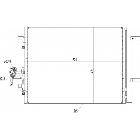 LÉGKONDICIONÁLÓ RADIÁTOR VOLVO S80 1.6D 06- 30794562