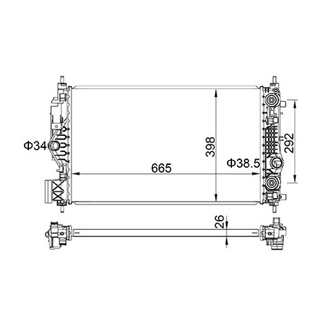 RADIÁTOR OPEL ASTRA J 09- 1300338