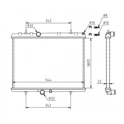 HŰTŐ PEUGEOT 407 1.8-2.0 16V 04- 1330.F5