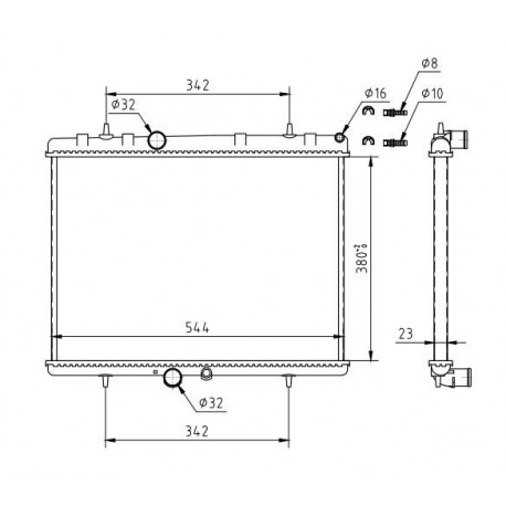 HŰTŐ PEUGEOT 407 1.8-2.0 16V 04- 1330.F5