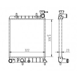 RADIÁTOR HYUNDAI ACCENT 1.3I 99- 25310-25050