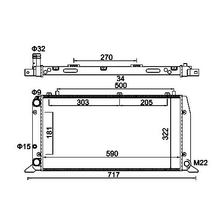 RADIÁTOR AUDI 80,90 QUATTRO 1.8 86- 86- 893.121.251A