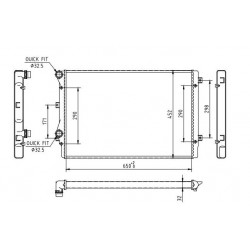 RADIÁTOR GOLF V 1.9TDI 03- 1K0.121.251L