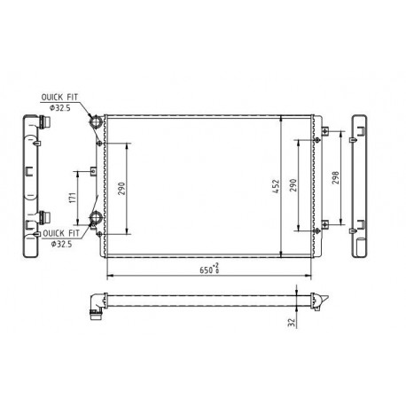 RADIÁTOR GOLF V 1.9TDI 03- 1K0.121.251L
