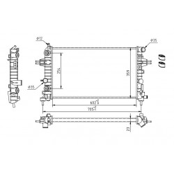 RADIÁTOR ASTRA H 1.4,1.8 16V 04- 1300265
