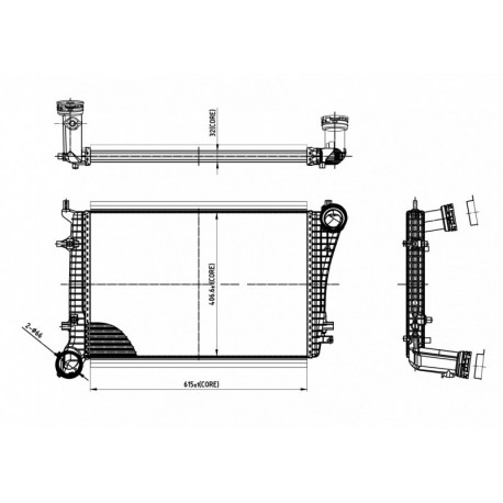 INTERCOOLER TOURAN 1.9TDI 03- 1K0.145.803F