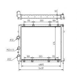 RADIÁTOR KANGOO 1.9D 97- 7700304932