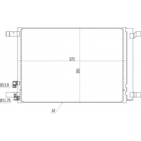 AUDI A3 LÉGKONDICIONÁLÓ HŰTŐ 12- 5Q0816411AA