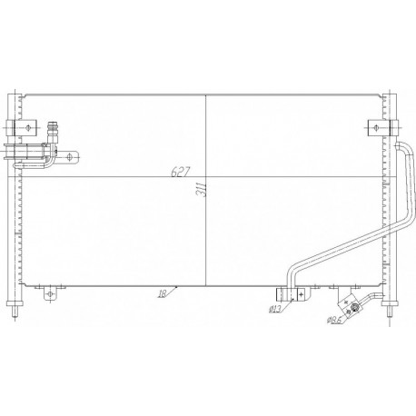 LÉGKONDICIONÁLÓ RADIÁTOR MAZDA 323 1.6 16V 94 B01A61480