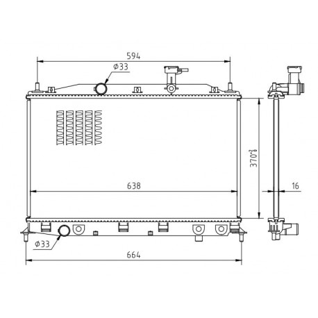 AKCENTUS RADIÁTOR 1.4I-1.6I 05- 25310-1E000