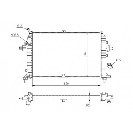 RADIÁTOR ASTRA H 1.9CDTI 04- 13171432
