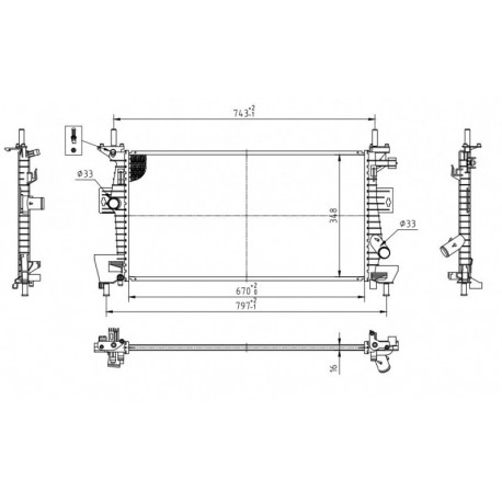 RADIÁTOR FORD C-MAX 10- 1697482