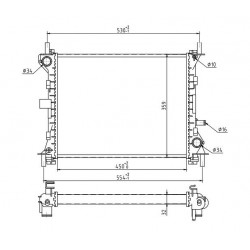FOCUS RADIÁTOR 1.4/1.6 98- KLÍMA NÉLKÜL. 1061185