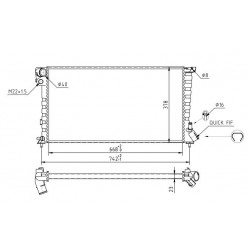 HŰTŐRADIÁTOR CITROEN BERLINGO 96- 13300