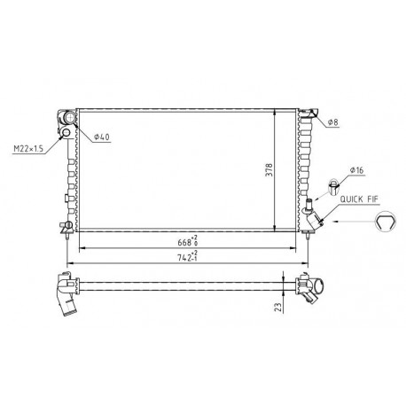 HŰTŐRADIÁTOR CITROEN BERLINGO 96- 13300
