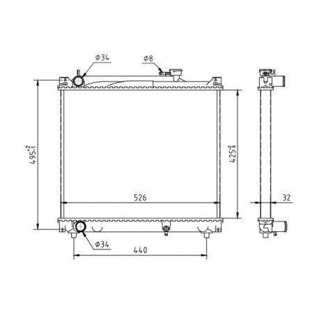 RADIÁTOR GRAND VITARA 97- 17700-52D01