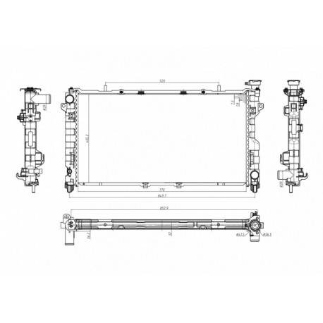 HŰTŐRADIÁTOR CHRYSLER VOYAGER 3.3I V6 00- 4677523