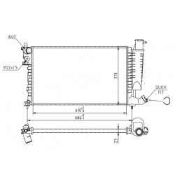 RADIÁTOR CITROEN XSARA 97- 133045