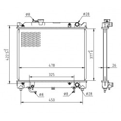 RADIÁTOR SUZUKI VITARA 1.6 88-97 1770060A00
