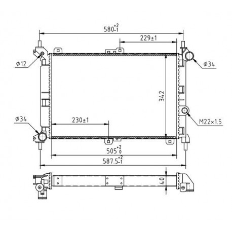 RADIÁTOR ASTRA F 1.7TD 94-98 6302011